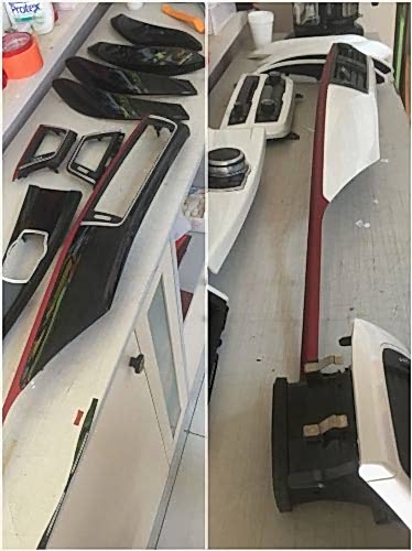 bmw f30 f10 f20 320 116 520 118 araç içi trim kaplama karbon carbon parlak siyah kırmızı araç kaplama folyo kaplama (18)