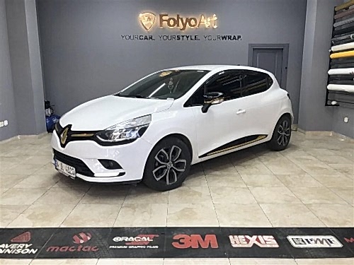 araç kaplama clio 4 krom detaylar altın rengi şerit (2)