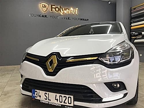 araç kaplama clio 4 krom detaylar altın rengi şerit (3)