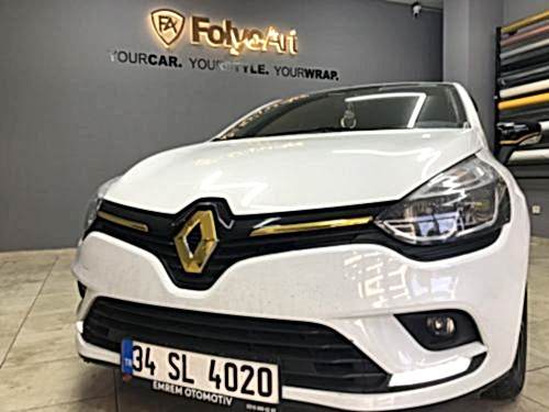 araç kaplama clio 4 krom detaylar altın rengi şerit (3)