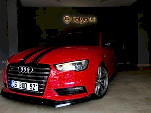 audi a3 sedan panur ön ızgara sline panur kaplama parlak siyah araç kaplama