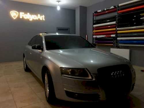 audi a6 panur kaplama parlak siyah araç kaplama (1)