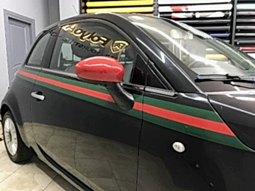 fiat 500 gucci ayna kaplama şerit kaplama (2)
