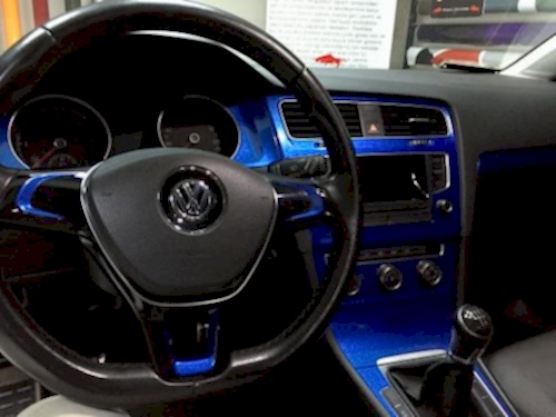 golf 7 iç çıta kaplama carbon mavi gri siyah araç kaplama (3)