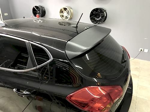 kia ceed carbon spoiler kaplama folyo