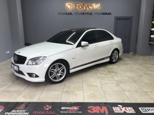 mercedes c200 c180 yan marşbiyer kaplama amg şerit (1)