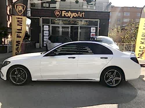 mercedes c200 c180 yan marşbiyer kaplama amg şerit (4)
