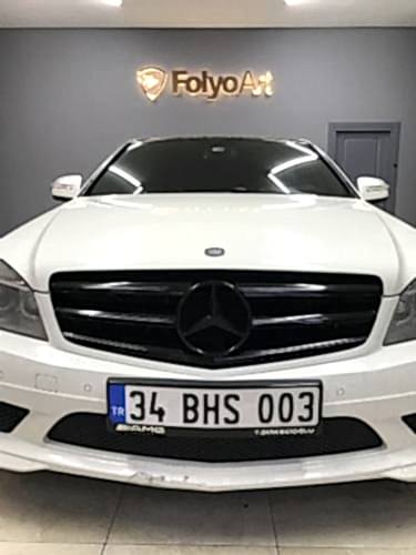mercedes panur ön ızgara parlak siyah kaplama araç kaplama folyo (2)