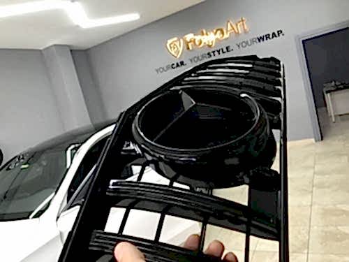 mercedes panur ön ızgara parlak siyah kaplama araç kaplama folyo (8)