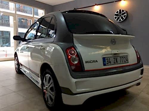 nissan micra araç kaplama cam filmi şerit kaplama turuncu gri siyah (12)