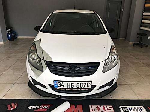opel corsa far karartma film kaplama
