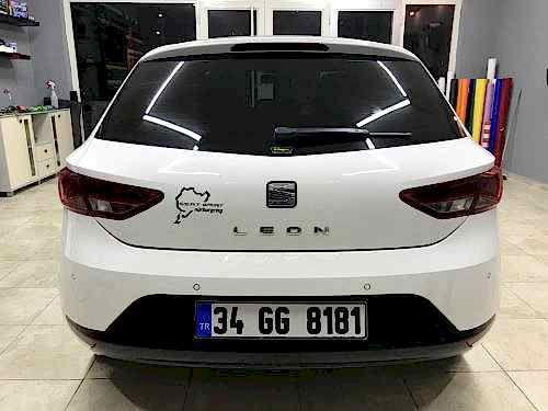 seat leon fr arka tampon difüzör parlak siyah araç kaplama (2)